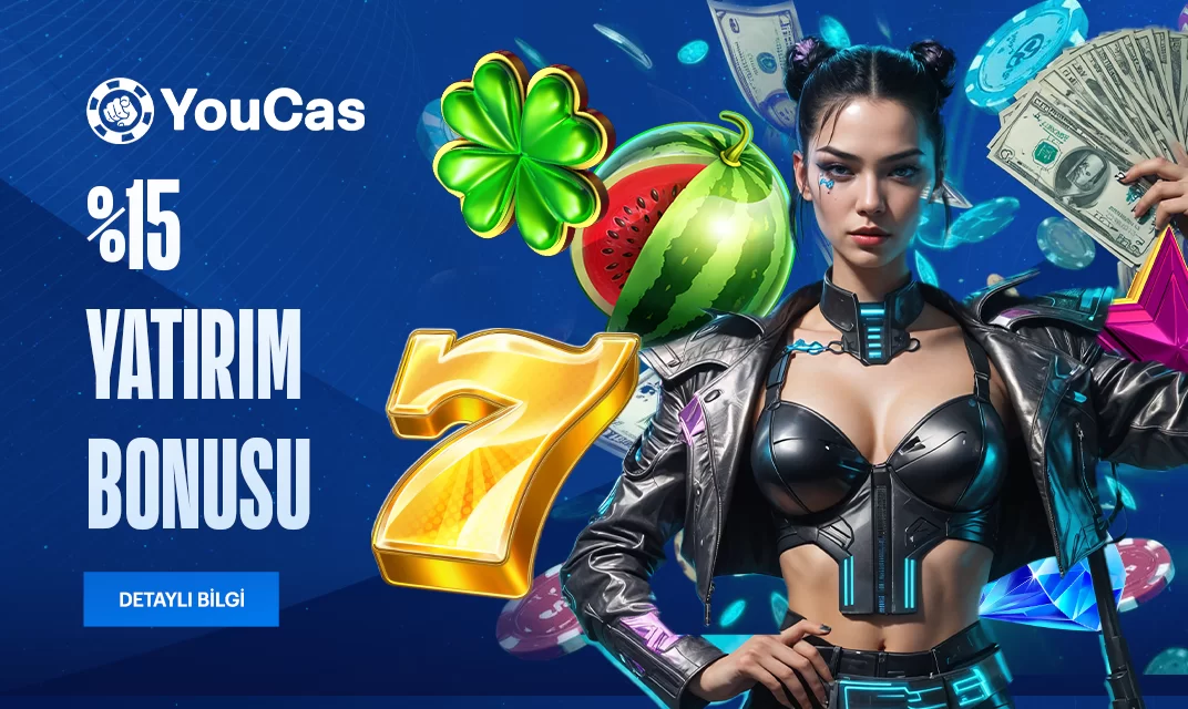 YouCas — 15-yatirim-bonusu kampanya görseli