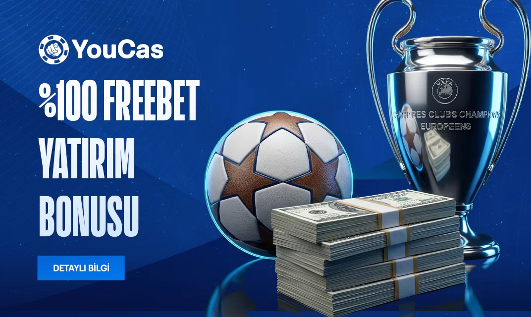 YouCas — freebet-bonusu kampanya görseli